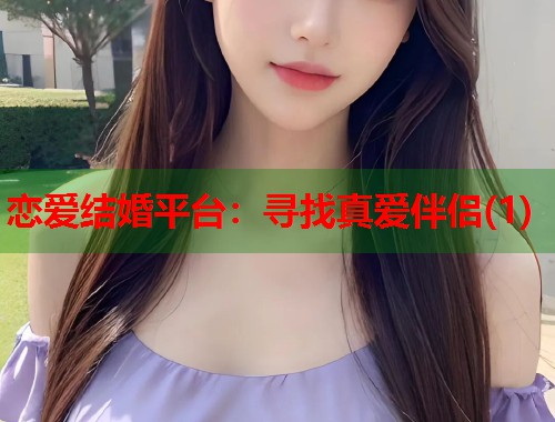 恋爱结婚平台:寻找真爱伴侣(1) 恋爱结婚平台:寻找真爱伴侣(1)